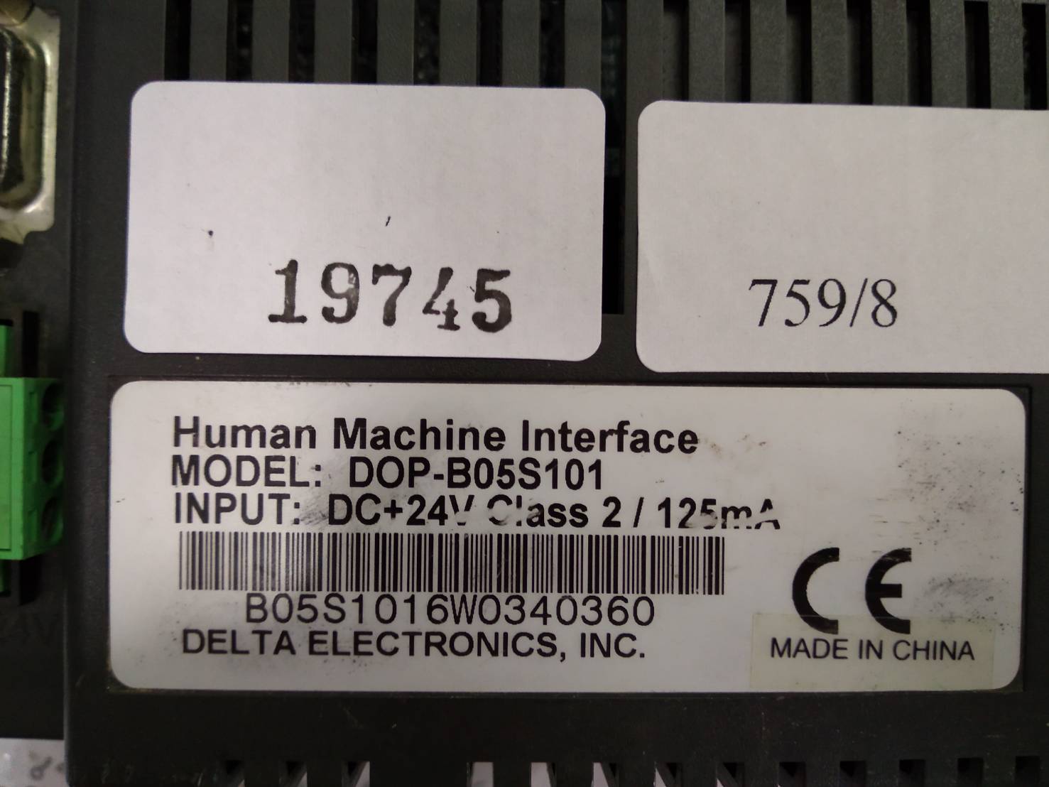 LCD TOUCH SCREEN " DELTA " MODEL : DOP-B05S101