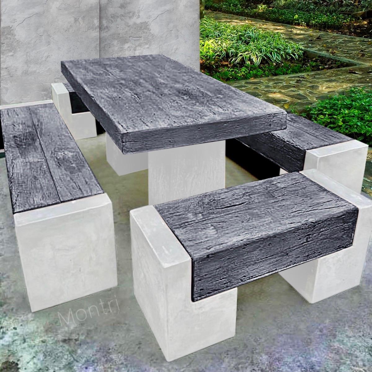 ชุดโต๊ะสนามกลางแจ้ง สไตล์ร่วมสมัยผสมผสานความโมเดิร์นที่ลงตัว ขนาด 1.80 เมตร นั่งได้ถึง 12 คน