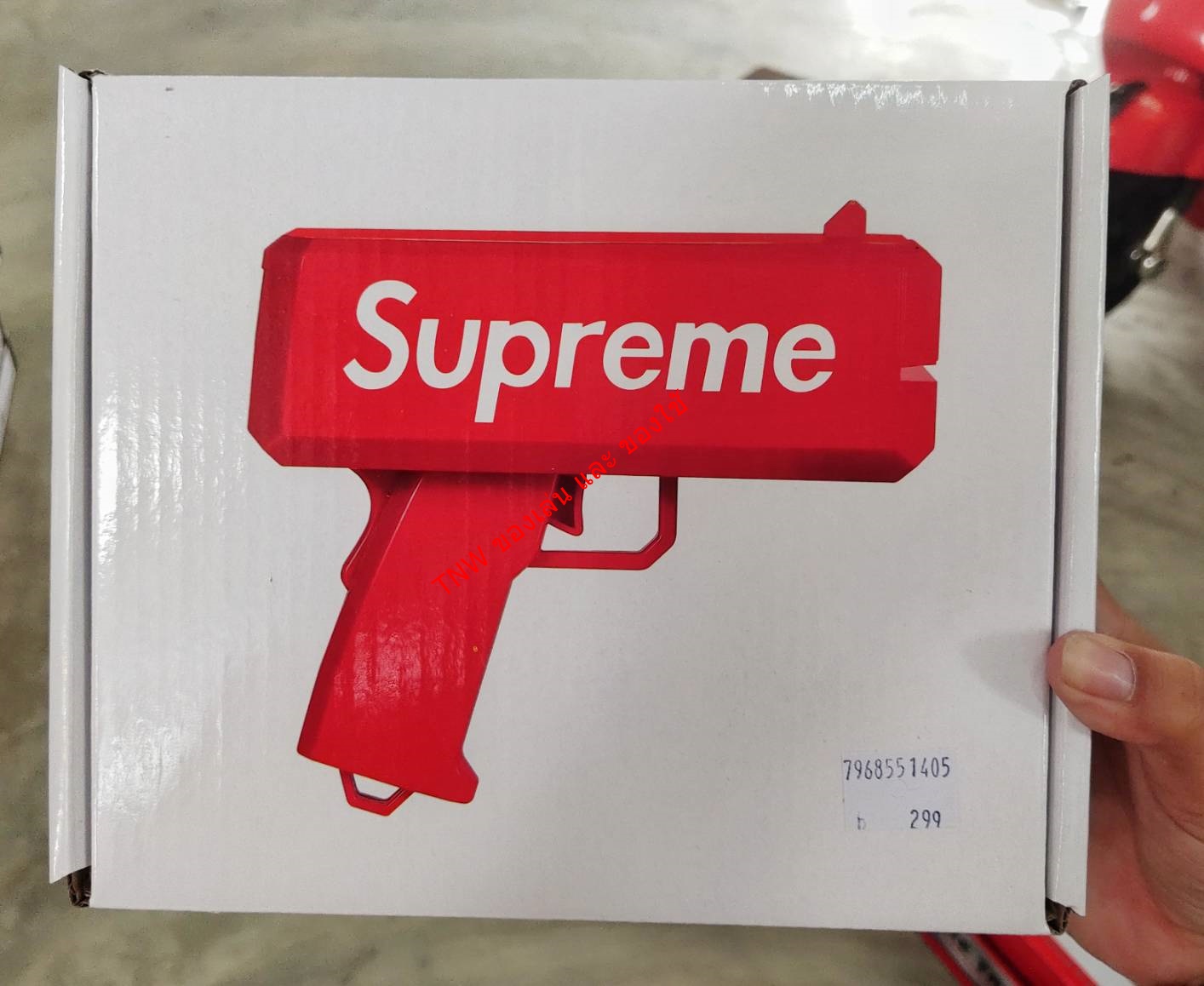 ของเล่น ปืนยิงเงิน ปืนยิงแบงค์ ปืนsupeme มีไฟ แบบใช้ถ่าน