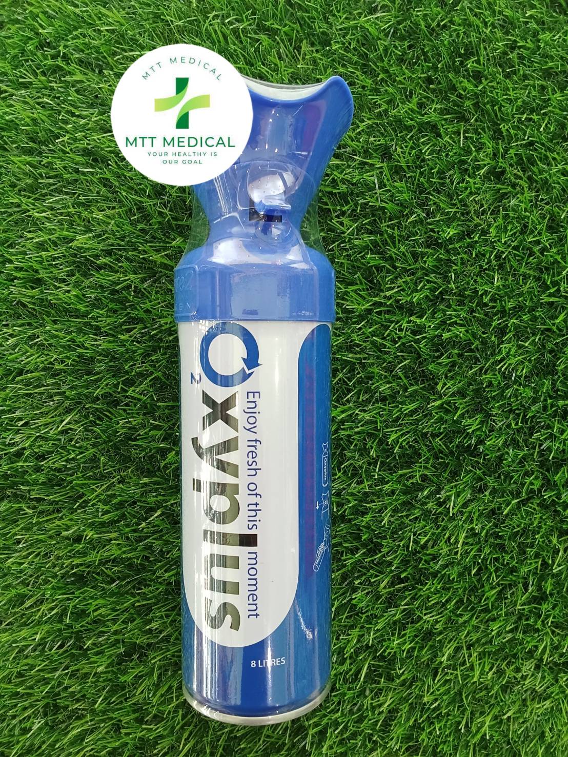Oxygen O2 Oxyplus ออกซิเจน ขนาดพกพา ออกซิเจนกระป๋อง ขนาด 8000 ML