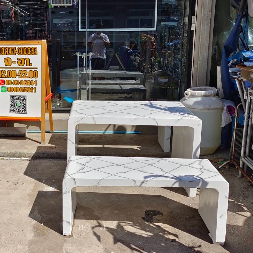 โต๊ะสนาม ชุดโต๊ะสนาม โต๊ะเก้าอี้ปูนซีเมนต์สไตล์ลอฟท์ โต๊ะปูนลอฟท์ โต๊ะปูนสไตล์ลอฟท์ แต่งบ้านสไตล์ Modern Classic 2023