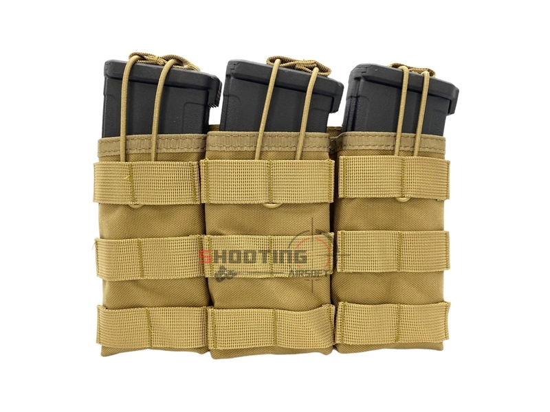 เพ้าแม็กกาซีน M4 ติดเวส (3 ช่อง)