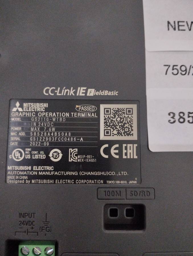 LCD TOUCH SCREEN " MITSUBISHI " MODEL : GS2110-WTBD