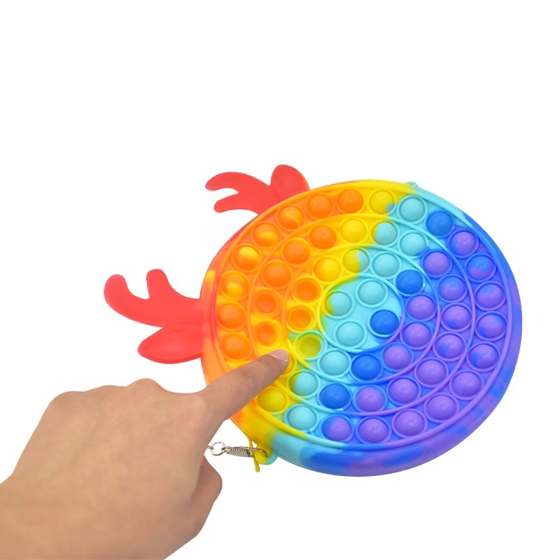 กระเป๋า pop it rainbow color girl กระเป๋าเงิน กระเป็าเก็บของ