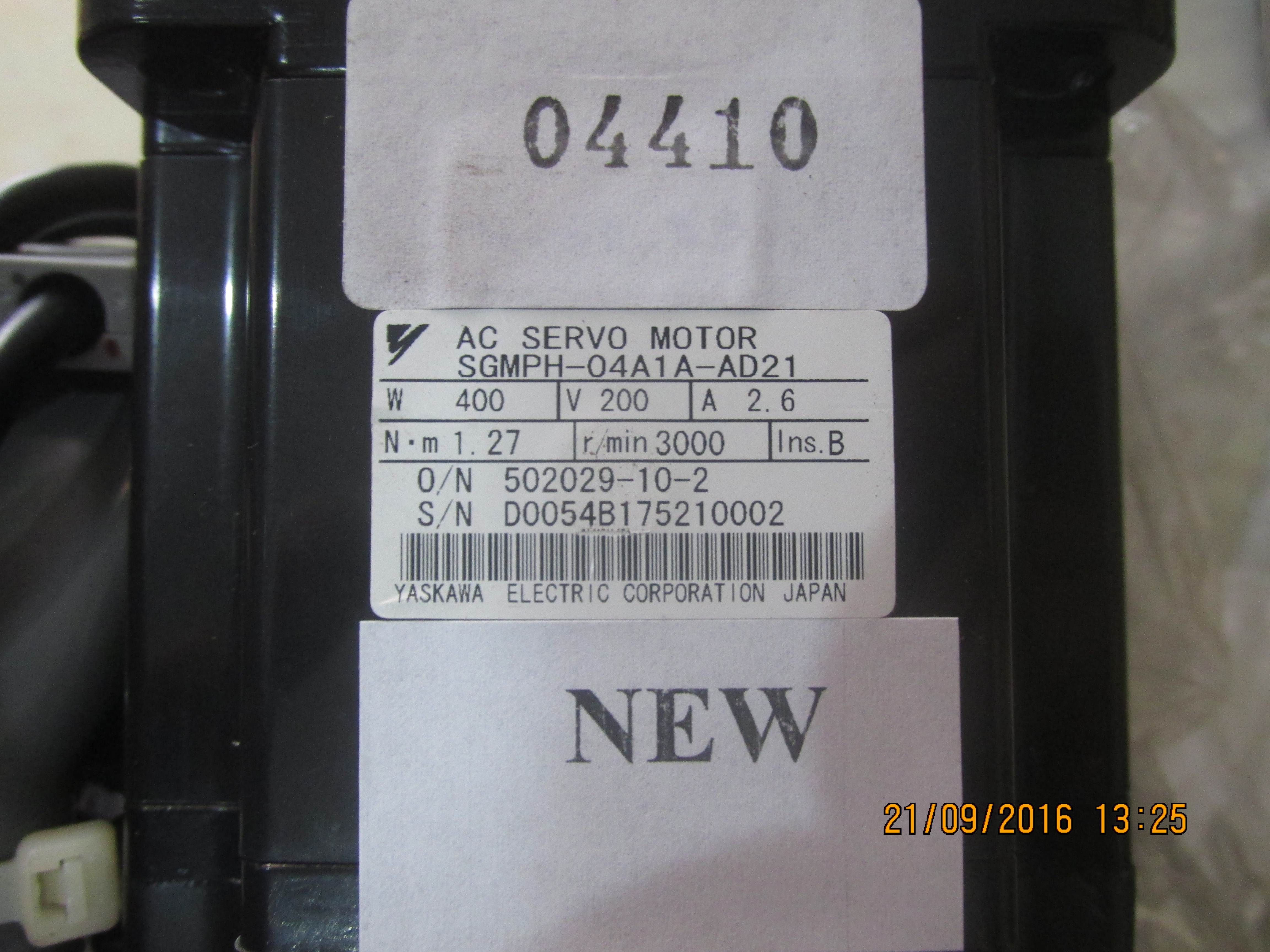 SGMPH-04A1A-AD21 SERVO MOTOR "YASKAWA"