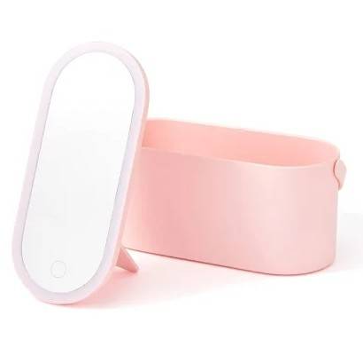 กล่องเก็บเครื่องสำอางแบบมีไฟ franc franc lamira basket