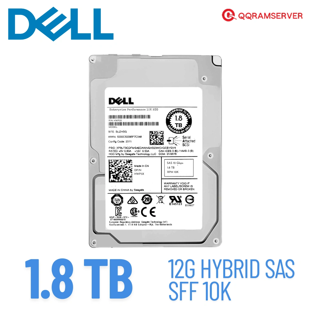 ฮาร์ดดิสก์ Server Dell R230 1.8TB SAS 12Gb 10K Dell Harddisk Server