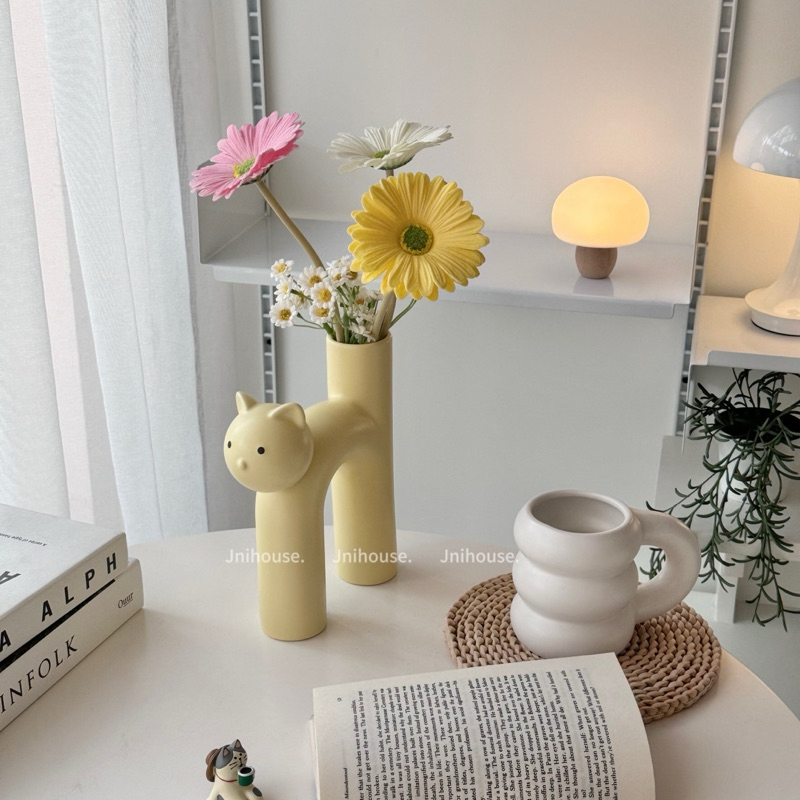 [พร้อมส่ง] Jnihouse : KITTY VASE แจกันน้องแมว แจกันดอกไม้