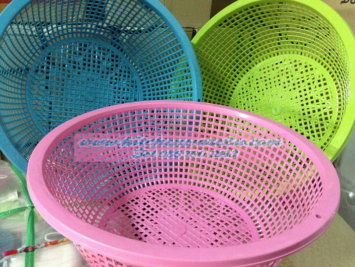 P08294 ตะแกรงกลม จัมโบ้ สีหวาน (47*47*15 cm) No.649 (ราคาขายส่งต่อ 1 โหล: 12 ใบ)