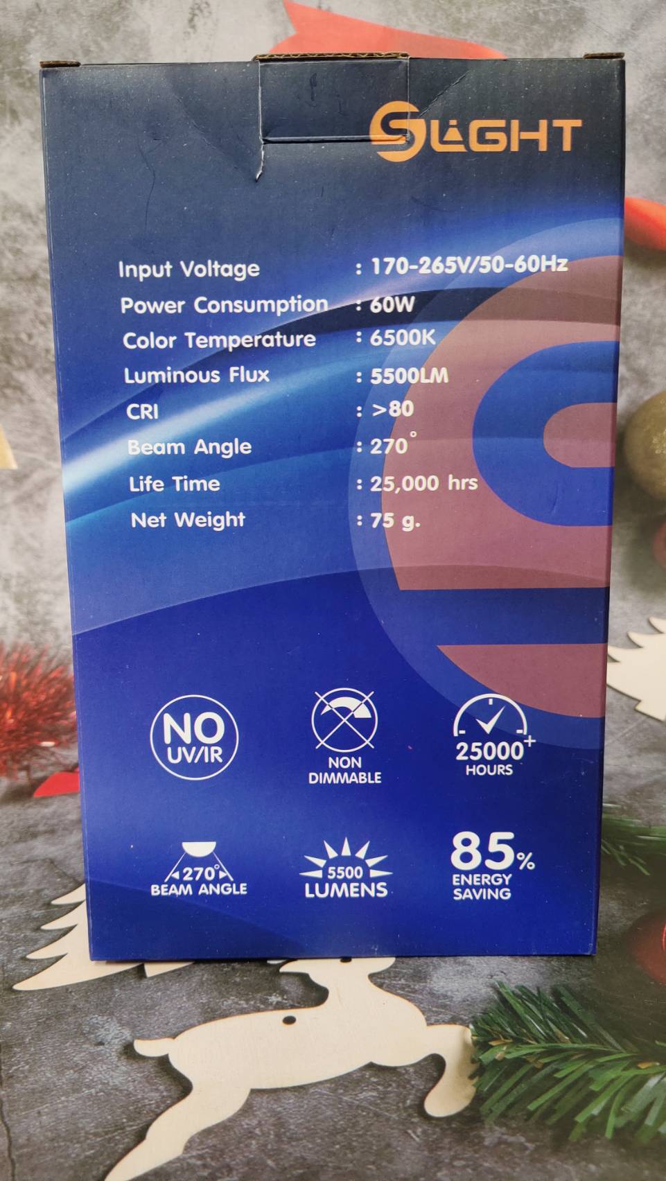 S LIGHT เอสไลท์ หลอดไฟ แอลอีดี ทรง T140 60 วัตต์ ต่อกับไฟฟ้า 220 โวลท์ และ ขั้วรับหลอด แบบเกลียว E27