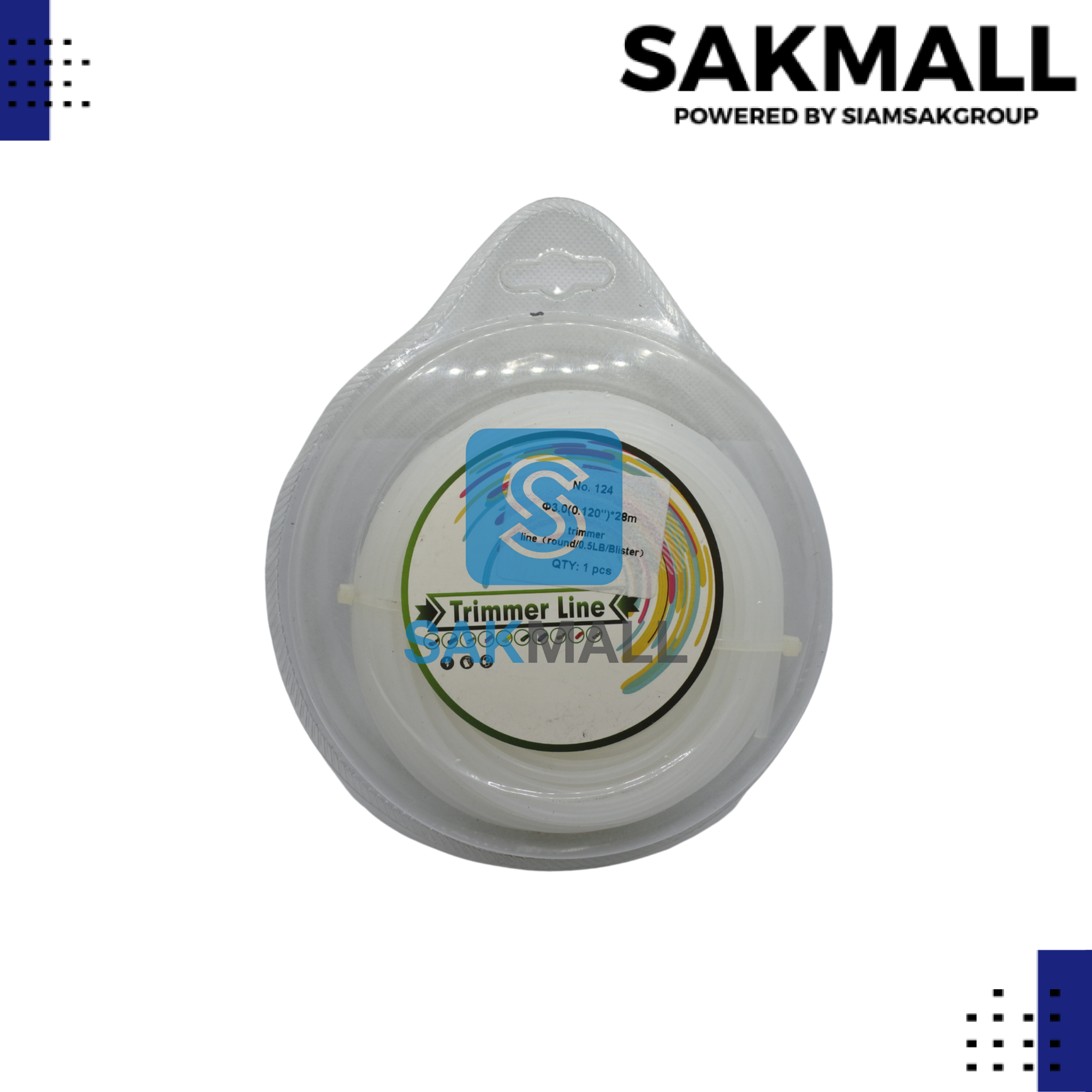 เอ็นตัดหญ้า 3.0mm. กลม 0.5LB.ขาว
