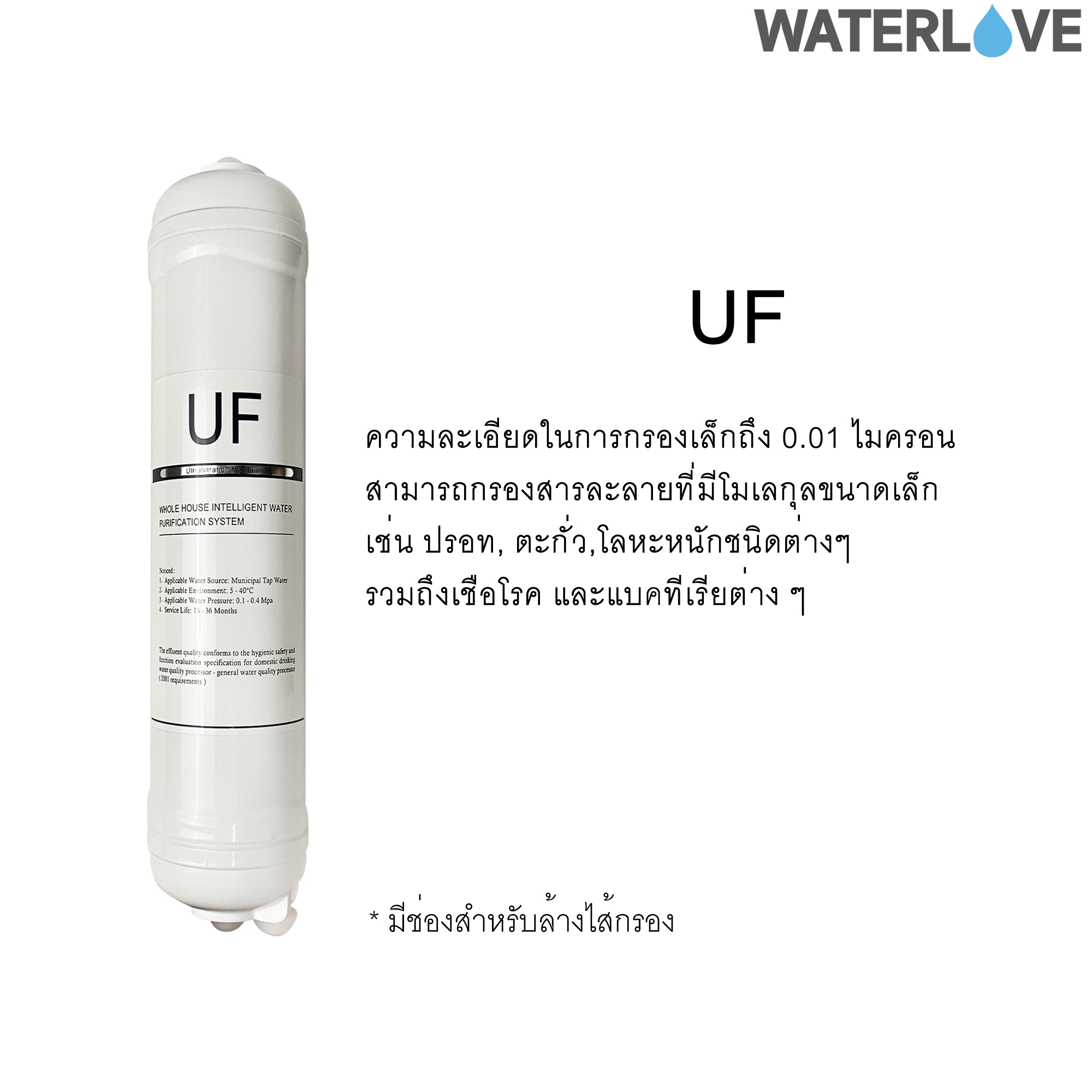ไส้กรอง 5 ขั้นตอน WL-04 (T33/UF/PP/AC/SR)