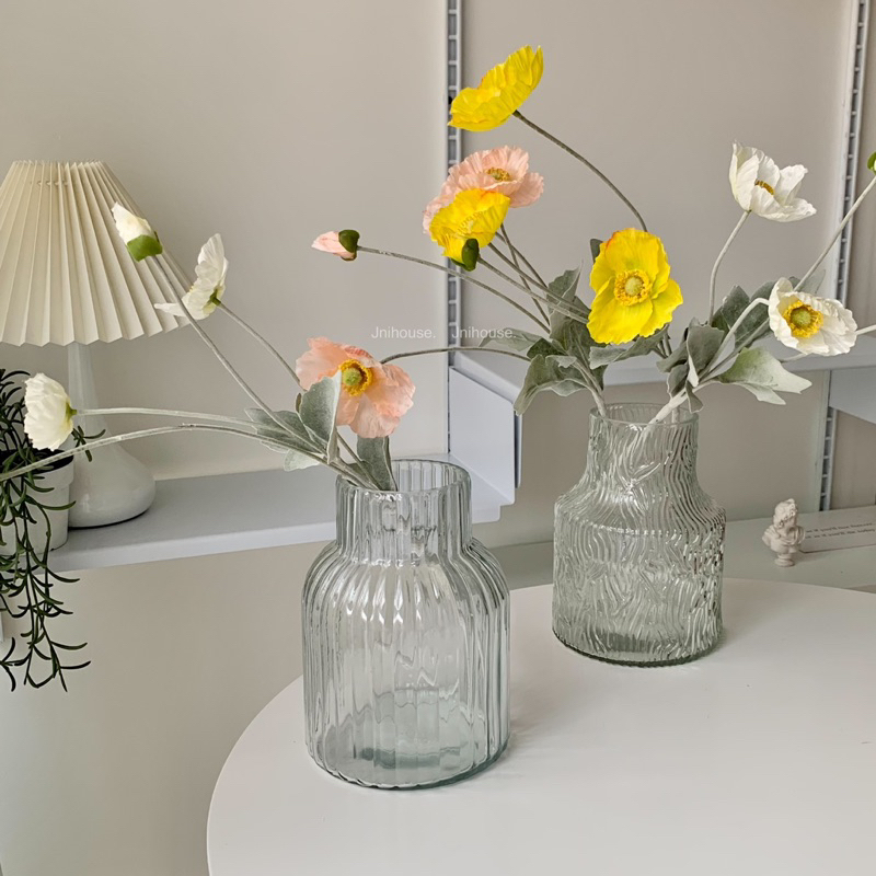 [พร้อมส่ง] Jnihouse : ดอกป๊อปปี้ ดอกไม้ปลอม Poppy Flower (Short leaf hairs)