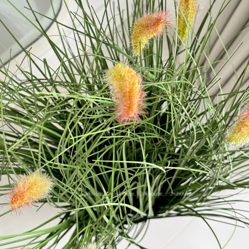 [พร้อมส่ง] Jnihouse : ต้นหญ้าประดิษฐ์กระถางดำ (Artificial Grass Potted)(Tree)