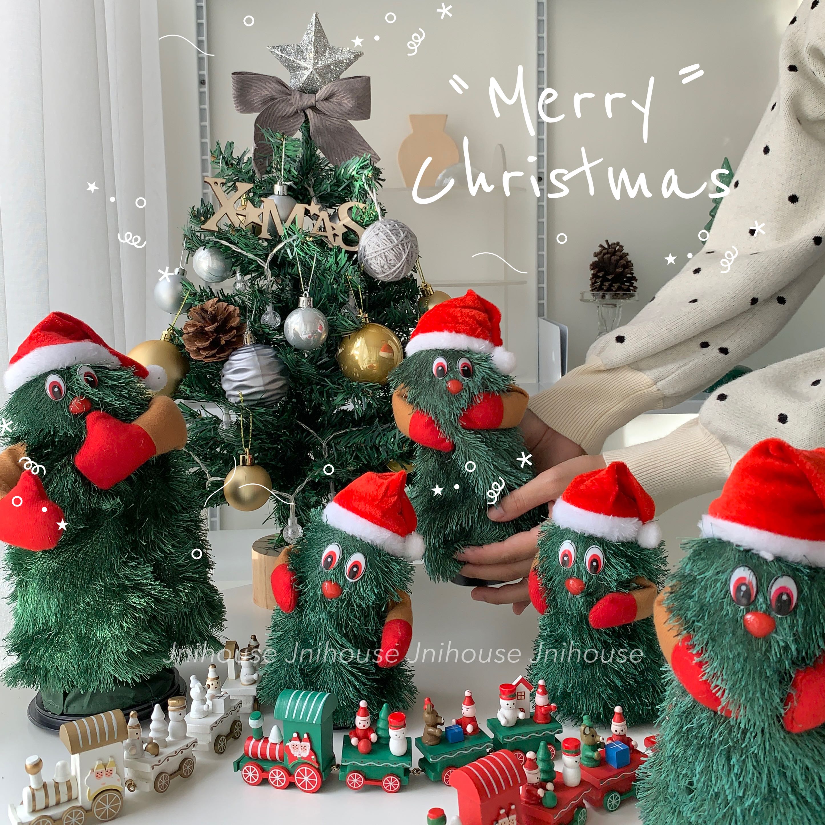 [พร้อมส่ง] Jnihouse : Rotating Christmas Tree ตุ๊กตาต้นคริสต์มาสเต้นได้