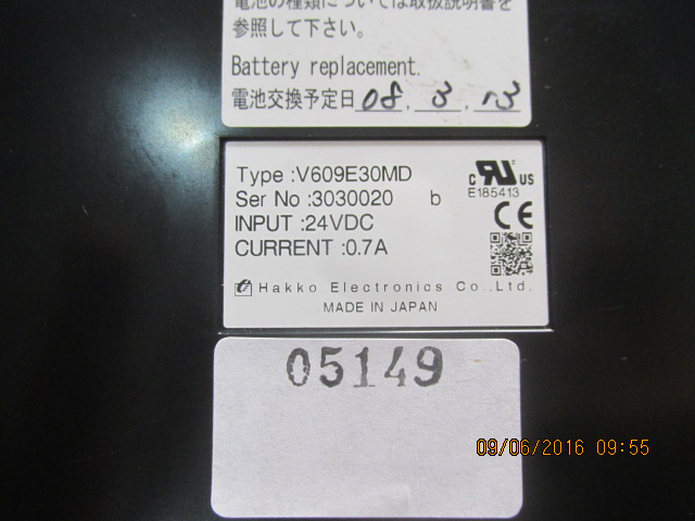 HMI " HAKKO " MODEL : V609E30MD