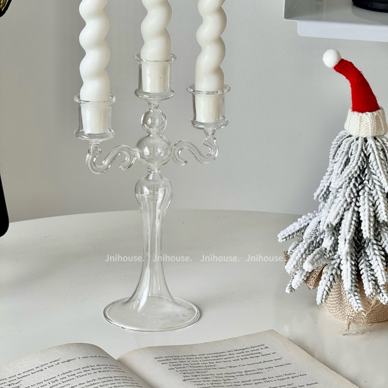 [พร้อมส่ง] Jnihouse : เชิงเทียนแก้ว (Candle Holder)