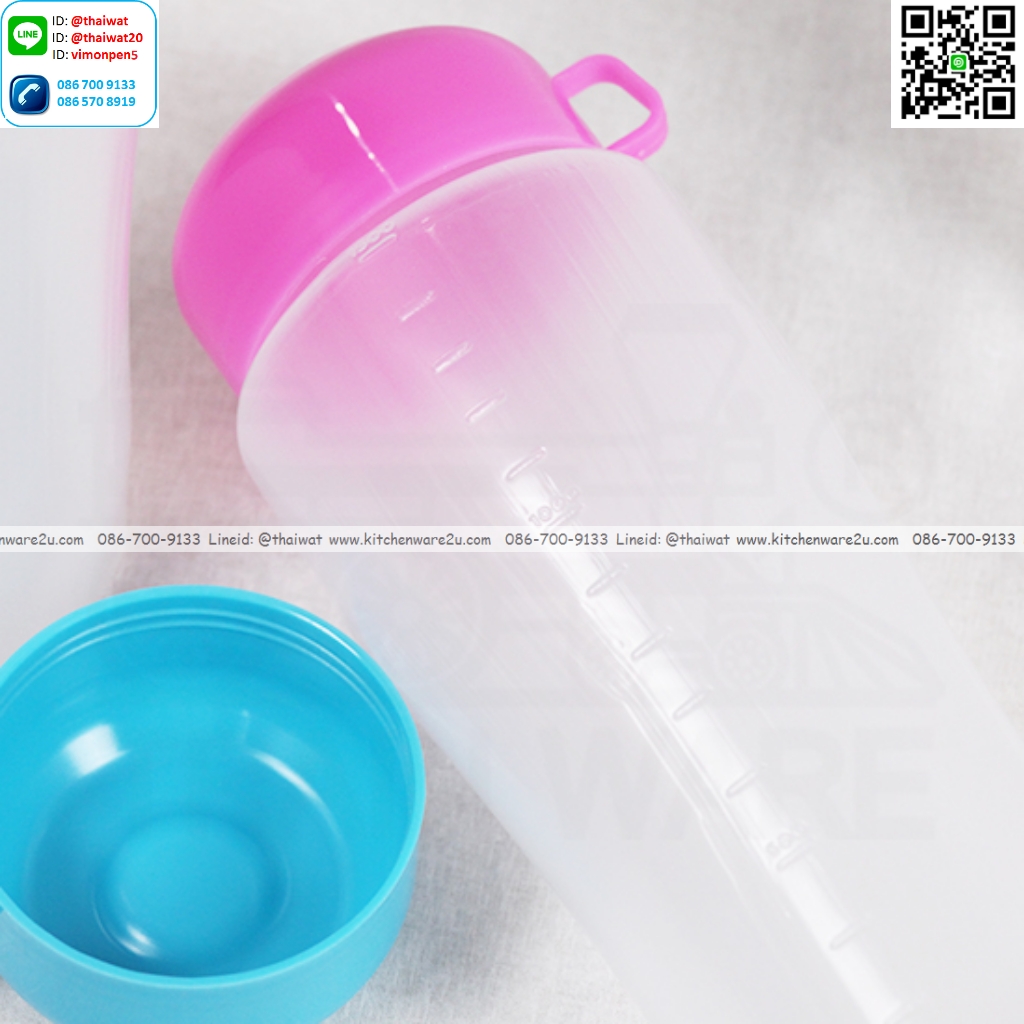 P07151 ขวดน้ำกลม 1.6 ลิตร มีสเกล พร้อมถ้วย (9.8*9.8*28.4 cm) No.121 ราคาส่งต่อ 12 โหล:144 ใบ:เฉลี่ย 195 บาทต่อโหล