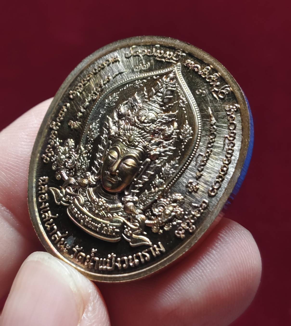 เหรียญหน้ายักษ์ ท้าวเวสสุวรรณ หลวงปู่จันทร์ โชติโก วัดน้ำแป้ง จ.พะเยา ปี 2566 (เนื้อทิพย์ผิวรุ้ง)