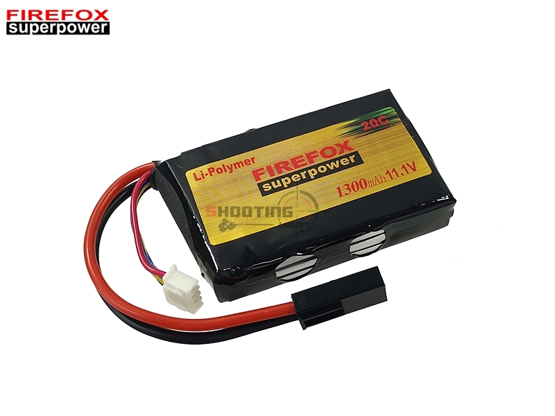 แบตลิโพ Firefox 20c 1300mAh 11.1v (สำหรับกล่องแบต)