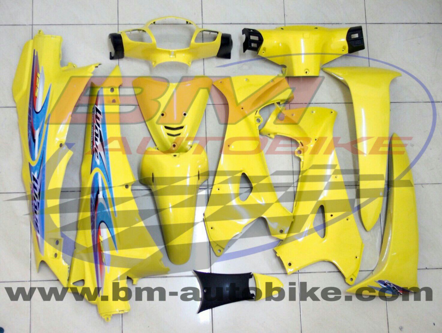 ชุดสี WAVE 125S สีเหลือง165กุญแจกลม ลาย2003 น้ำเงิน 4,500 กรัม