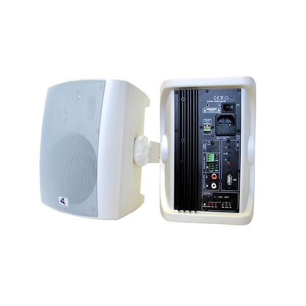 AUSTRALIAN MONITOR AMPAV40W Powered Bookshelf Speakers 40W, White