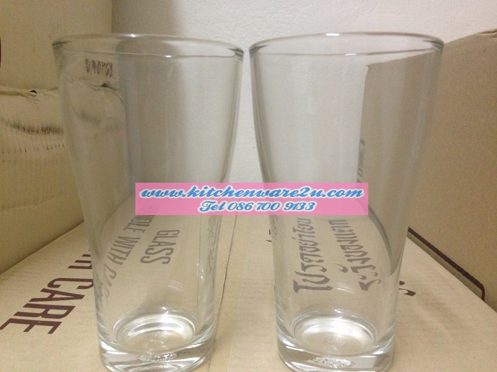 P07602 แก้วเบียร์/น้ำปั่น จุ 375 มิล (7.7*7.7*14.5 cm) LG-22 ราคาส่งต่อ 6 โหล:โหลละ 170 บาท