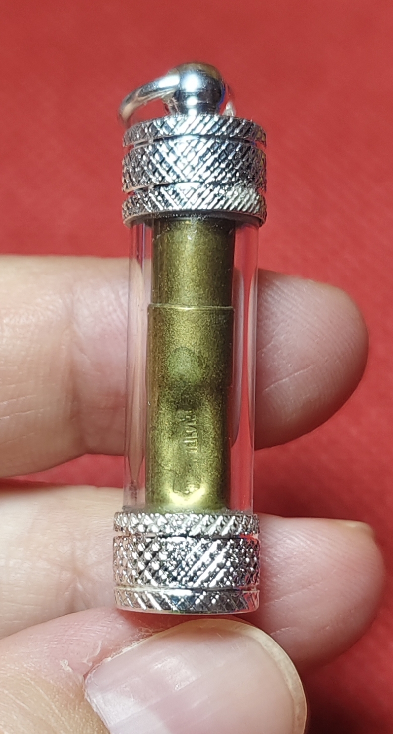 ตะกรุดลูกปืน พระอาจารย์อ๊อด วัดสายไหม เจ้าตำรับตะกรุดลูกปืน ออกวัดพระธาตุดอยคำ ปี 2550 (ใส่หลอดกันน้ำพร้อมใช้)