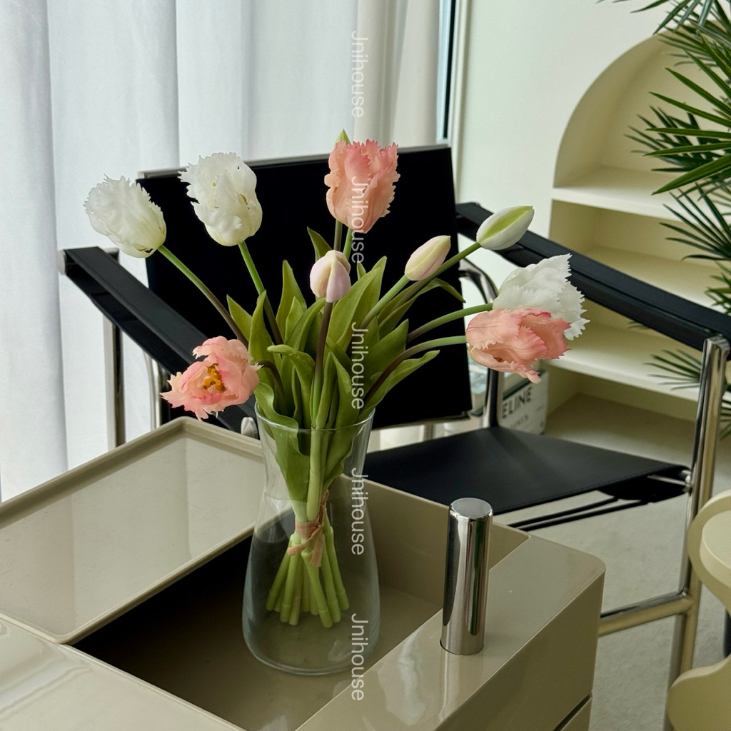 [พร้อมส่ง] Jnihouse : ทิวลิปขอบหยัก ทิวลิปปลอม Tulip (ไม่รวมแจกัน)