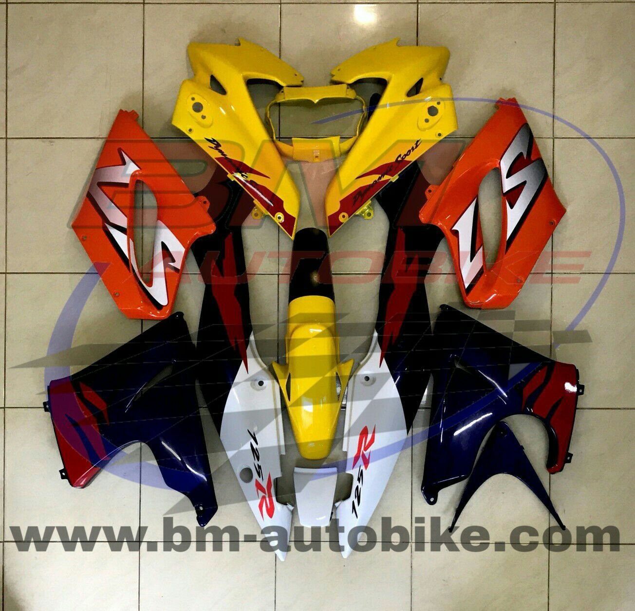 ชุดสี Ls NEW เต็มคัน สีเหลือง/ม่วง/ขาว ปี2000 4,500 กรัม