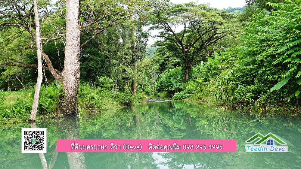 ที่ดินนครนายก ติดลำธารสวยๆ ที่ดินแปลงสวย 6 ไร่ ทำเลดี ในอ้อมกอดของขุนเขา ด้านหลังติดลำธารธรรมชาติ