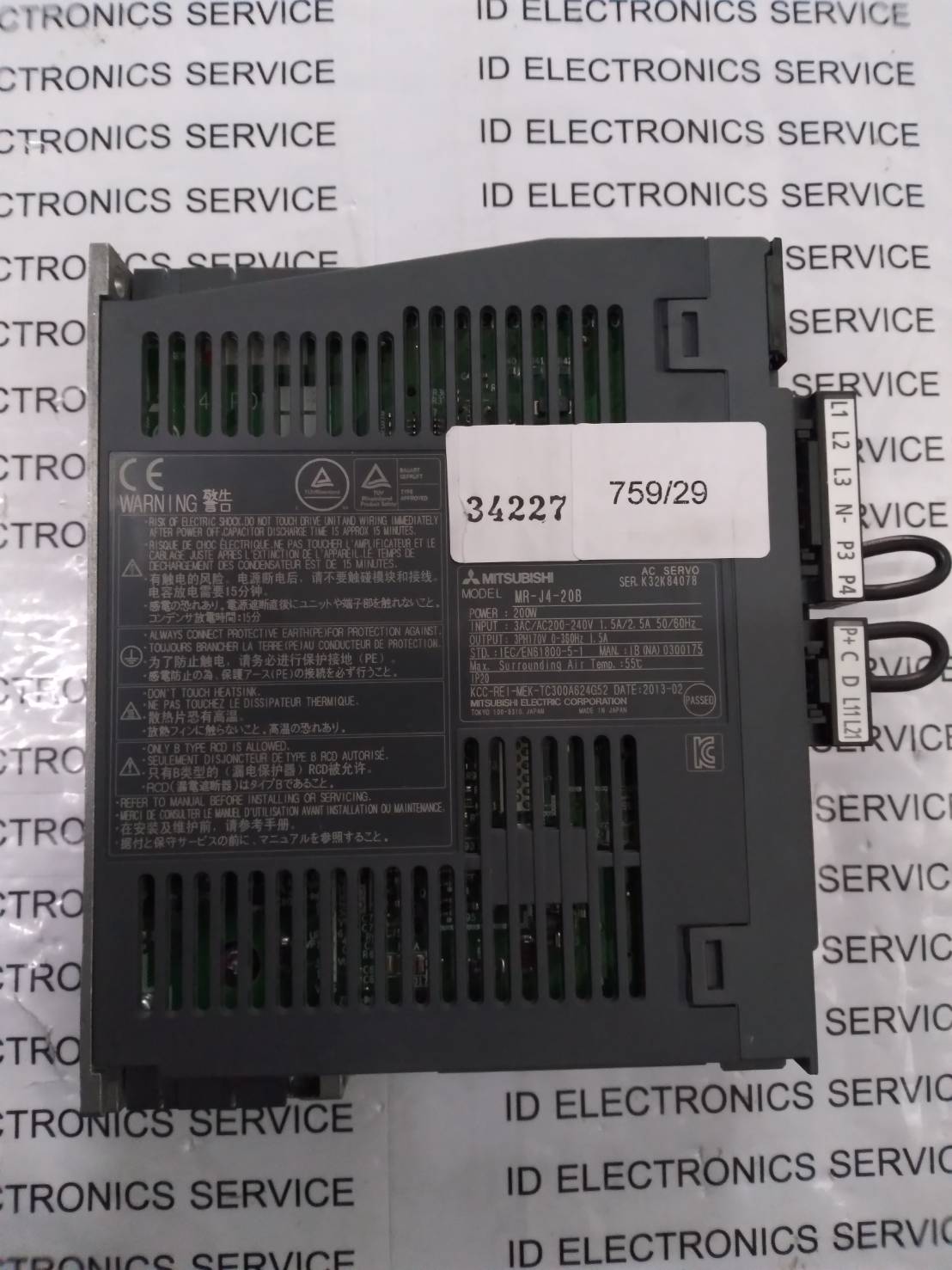 จำหน่าย MR-J4-20B SERVO DRIVE "YASKAWA"