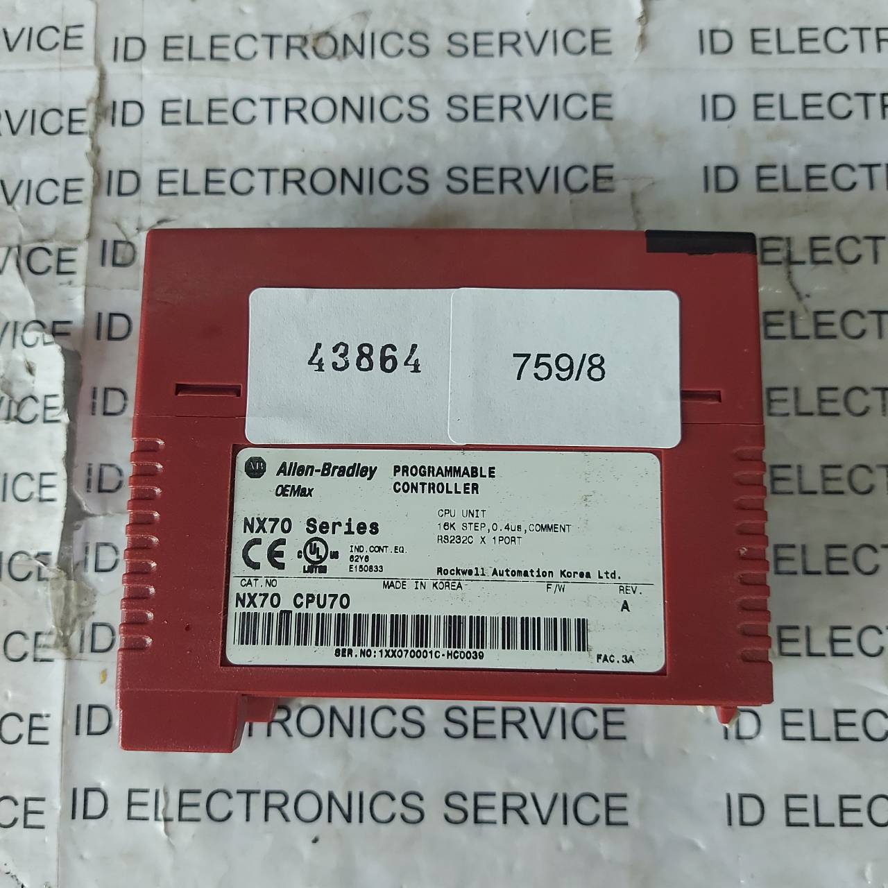PLC " ALLEN-BRADLEY " MODEL : NX70_CPU70