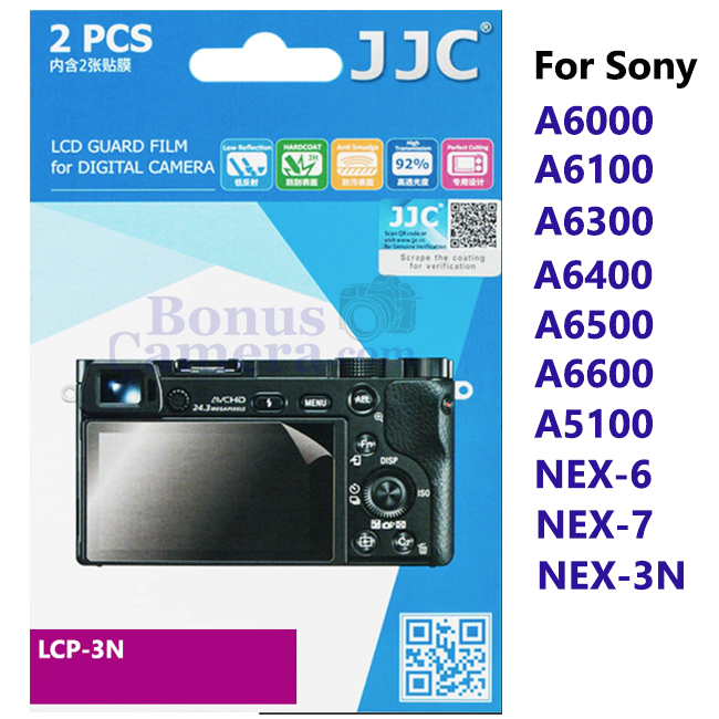 LCP-3N แผ่นกันรอยจอกล้องโซนี่ Sony A6000,A6100,A6300,A6400,A6500,A6600,A5000,A5100,NEX-3N,NEX-6,NEX-7,NEX-C3 LCD Screen Protector
