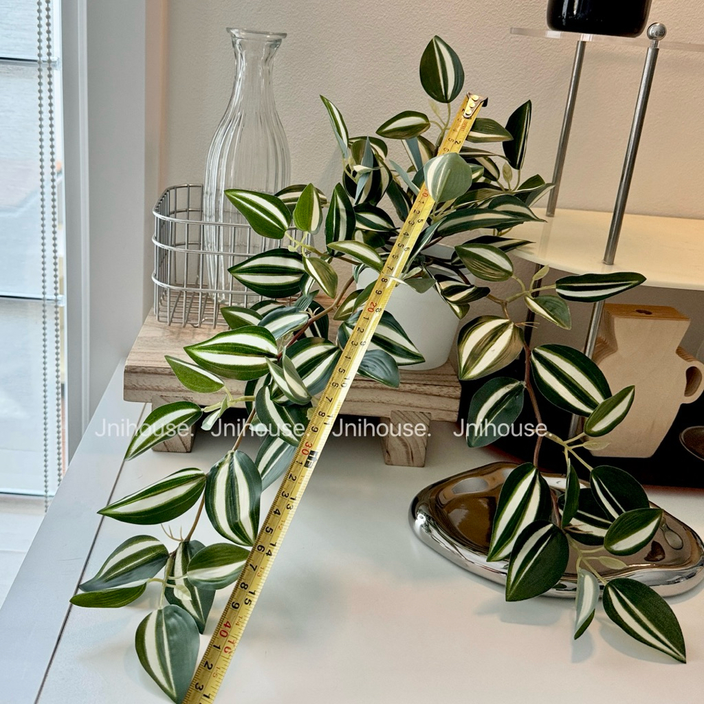 [พร้อมส่ง] Jnihouse : (รุ่นยาว)ต้นก้ามปูด่างประดิษฐ์+กระถางพลาสติกขาว