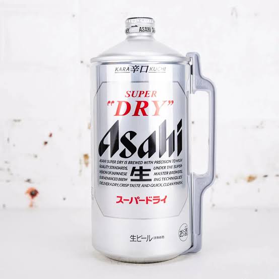 แก้ว/กระป๋องเบียร์ ลาย Asahi Super Dry mini Barrel ขนาด 2 ลิตร