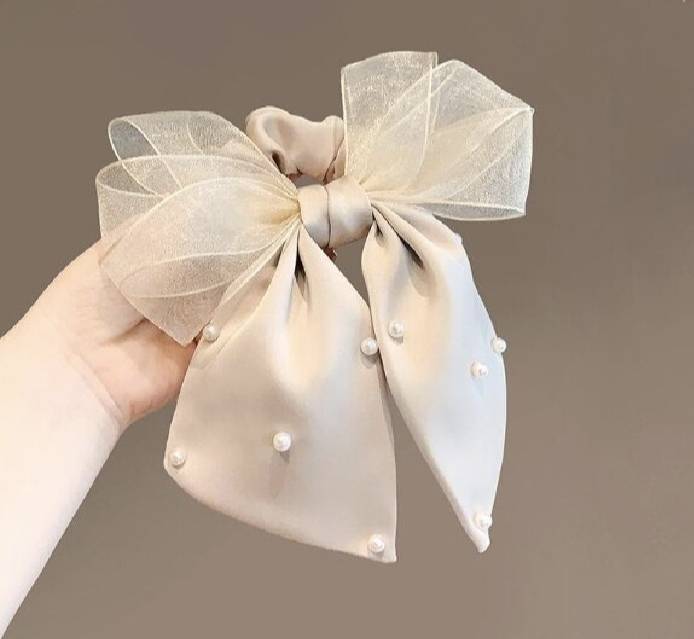 💗มาหยากิ๊ฟช้อป💗ยางมัดผม โดนัท โบว์สองชั้น ประดับมุก หรู น่ารัก แฟชั่น เครื่องประดับผม ผู้หญิง