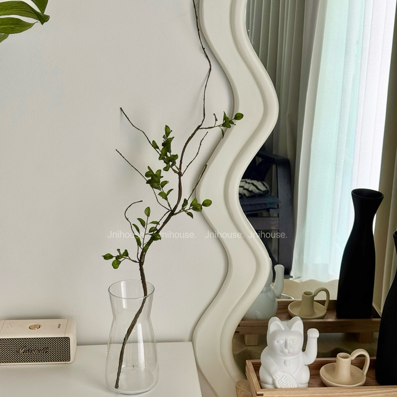 [พร้อมส่ง] Jnihouse : กิ่งไม้ประดิษฐ์สูง 75 cm (มีใบเขียว)