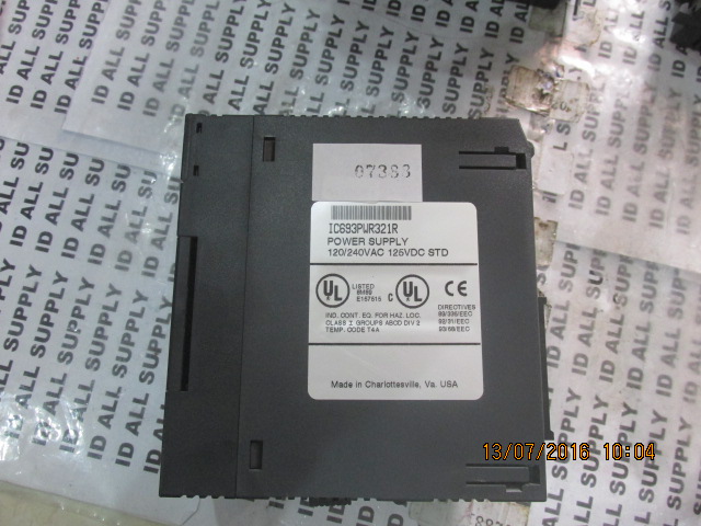 PLC " GE FANUC " MODEL : IC693PWR321R