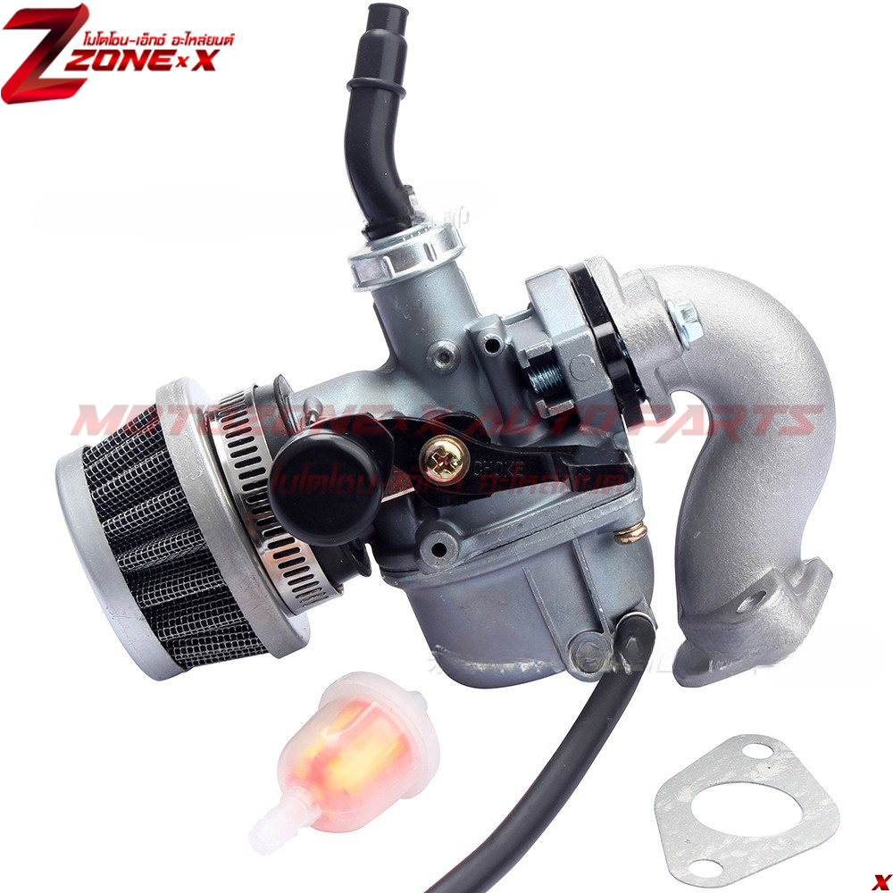 ชุดคาร์บูเรเตอร์ Carburetor set PZ19 50cc 70cc 80cc 90cc 110cc 125cc ATV Dirt Pit Bike Taotao Honda CRF MOTOZONE-X(โมโตโซน-เอ็กซ์) อะไหล่ Part