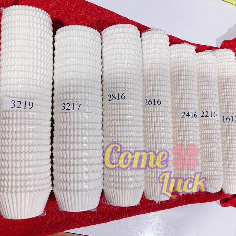 กระทงกระดาษขาว cupcake แบบfood gradeขนาด1612 2216 2416 2616 2816 3217 3218 3219