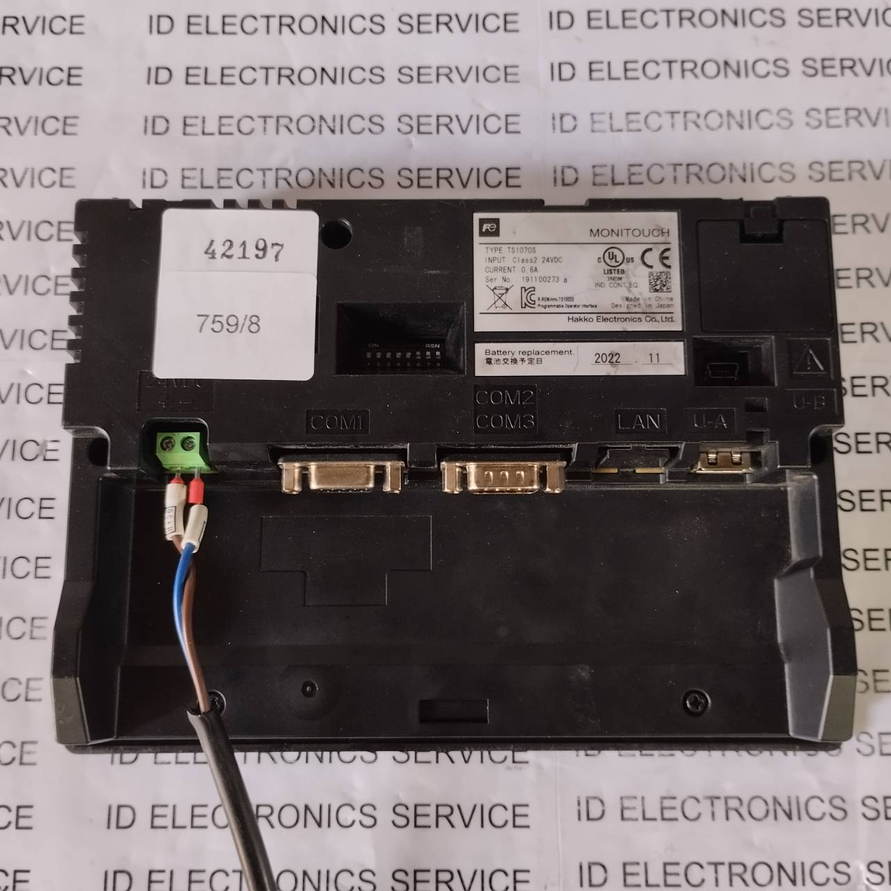 HMI " HAKKO " MODEL : TS1070S