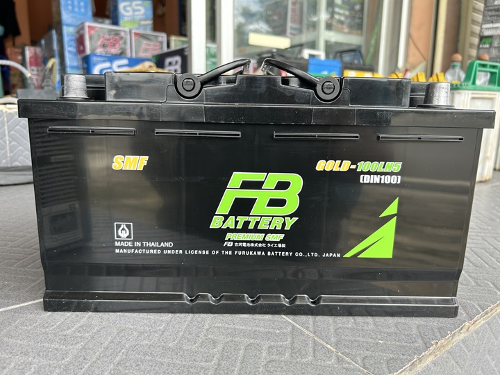 แบตเตอรี่ FB PREMIUM GOLD 100LN5 ขั้วจม 100แอมป์ ชนิดแห้ง SMF