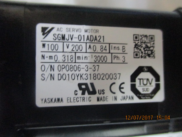 ซ่อม SGMJV-01ADA21 "YASKAWA" MOTOR
