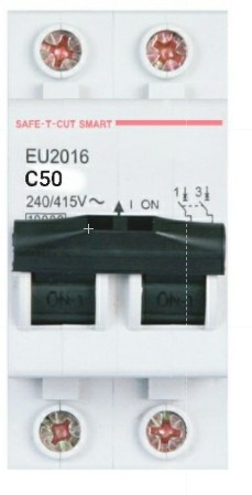 เบรกเกอร์ เมน (SAFE-T-CUT) 2 สาย 63 แอมป์ เซฟทีคัทแท้ EU2063 2P 32A 50A 63A ( 240/415V) ขาล็อคแบบยุโรป