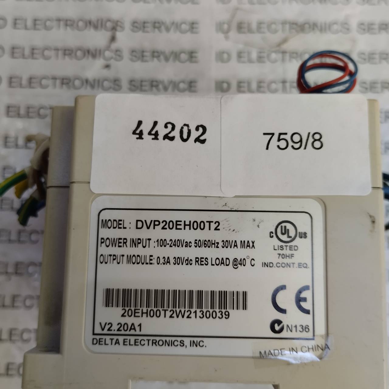 PLC " DELTA " MODEL : DVP20EH00T2