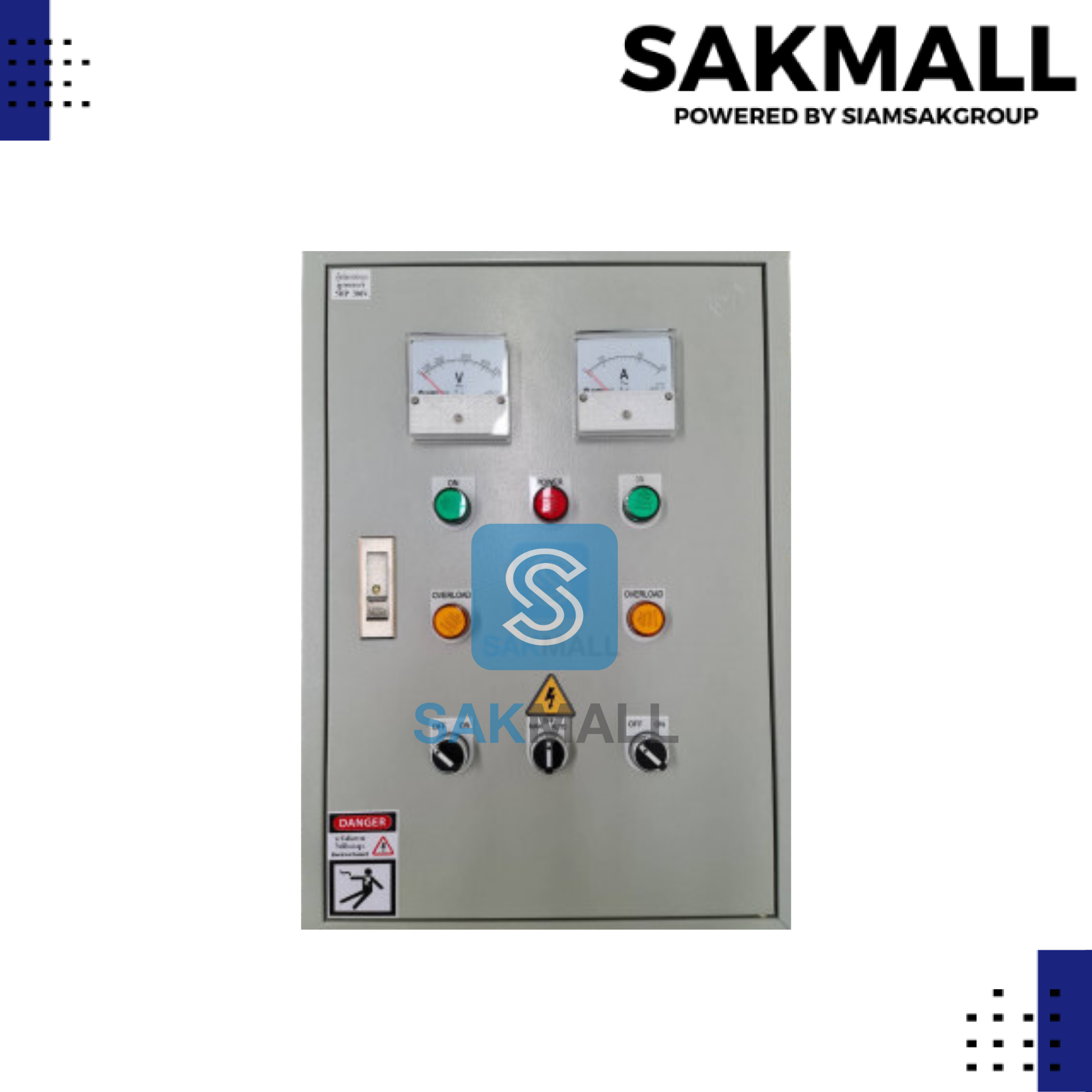 ตู้ควบคุมสลับการทำงานบูสเตอร์ ขนาด 5 HP 220v.