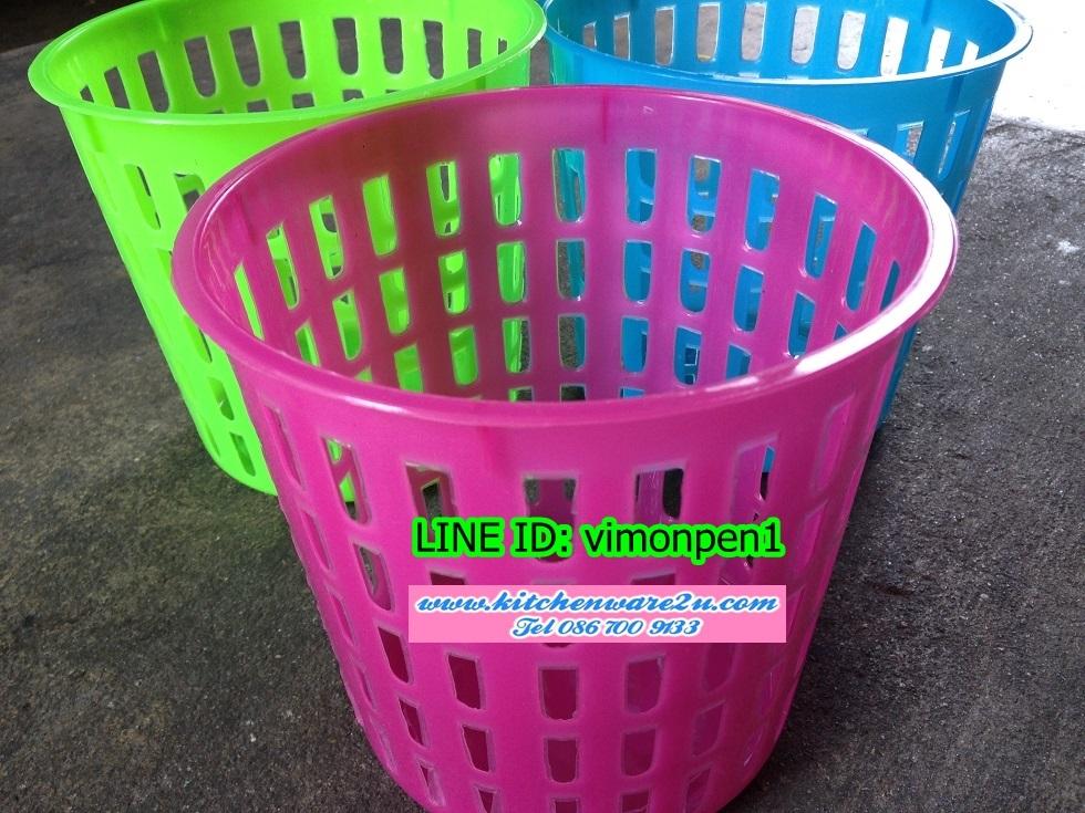 P05622 ตะกร้ากลมเล็ก ทรงตั้ง (15x 15x 18 cm) No.104 (ราคาส่งต่อ 1 โหล: 12 ใบ คลิ๊กที่สินค้าเพื่อดูรายละเอียด)