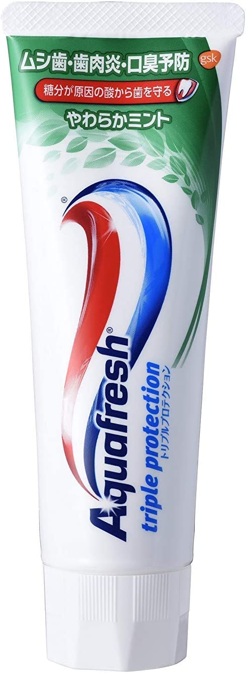 ยาสีฟัน Aquafresh Triple Protection 140 g. สีเขียว รส soft mint