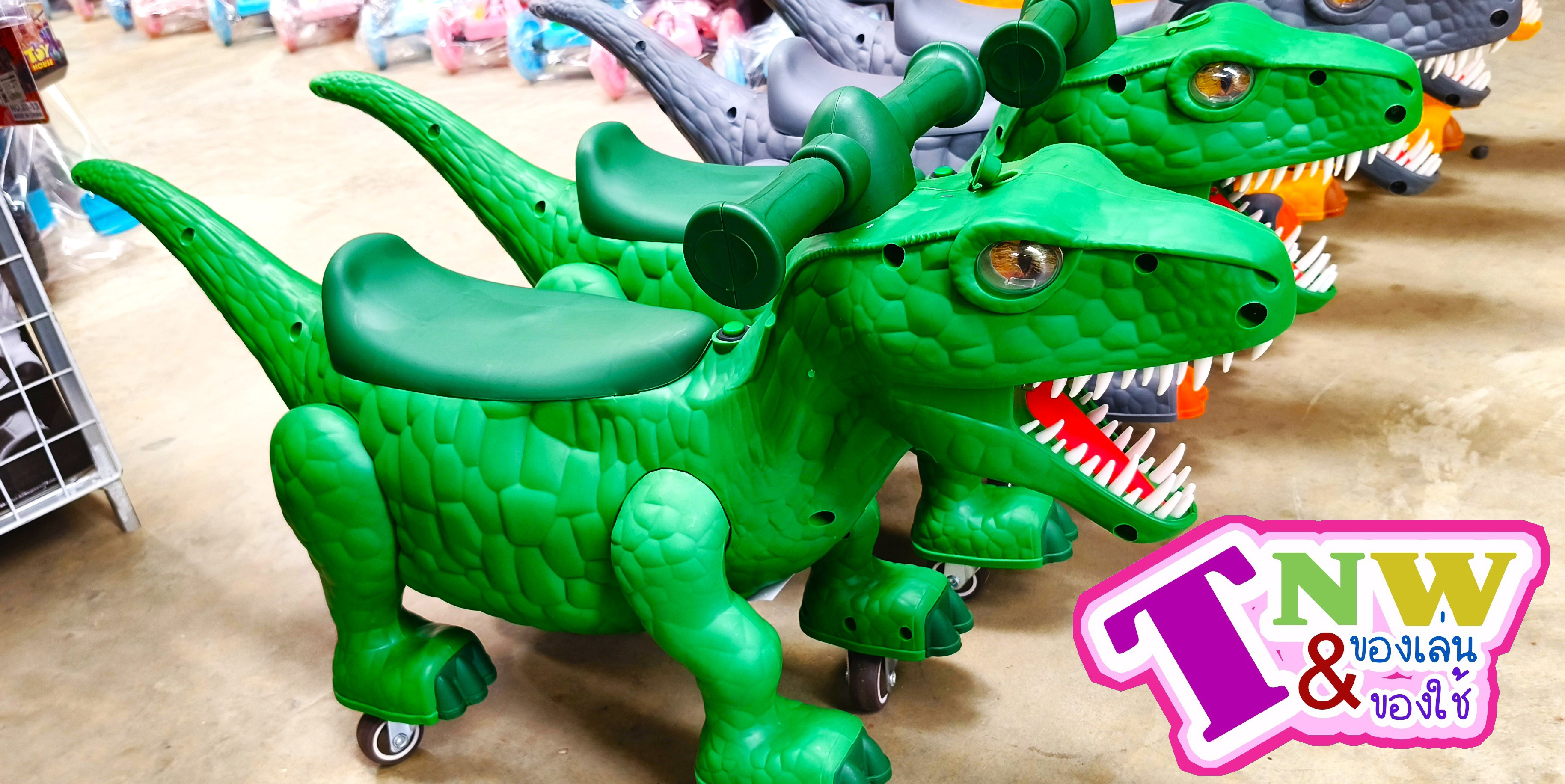 รถขาไถ T-Rex พ่นควันได้ มีแสง มีเสียง Rex-running ไดโนเสาร์พ่นน้ำ รถขาไถเด็ก มีเพลงมีไฟ แข็งแรง ทนทาน มีล้อเลื่อน